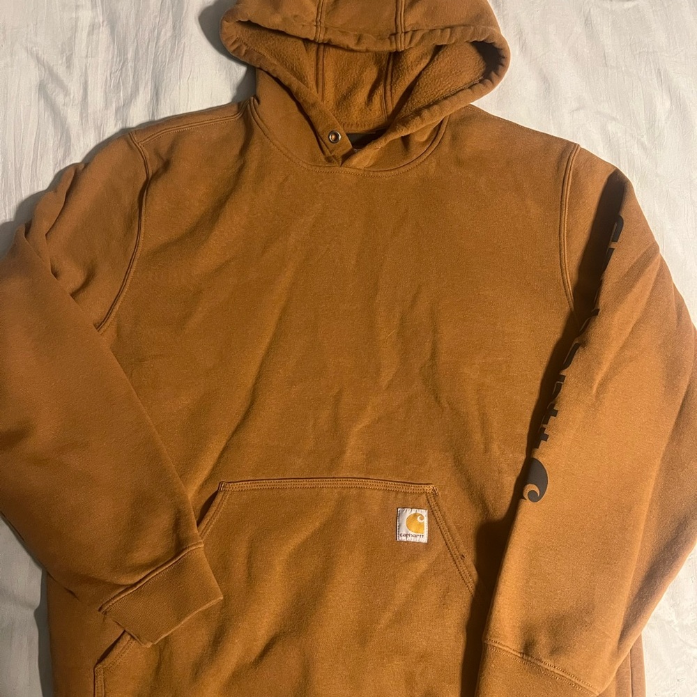 Carhartt Brown Workwear Hooded Pullover Sweatshirt